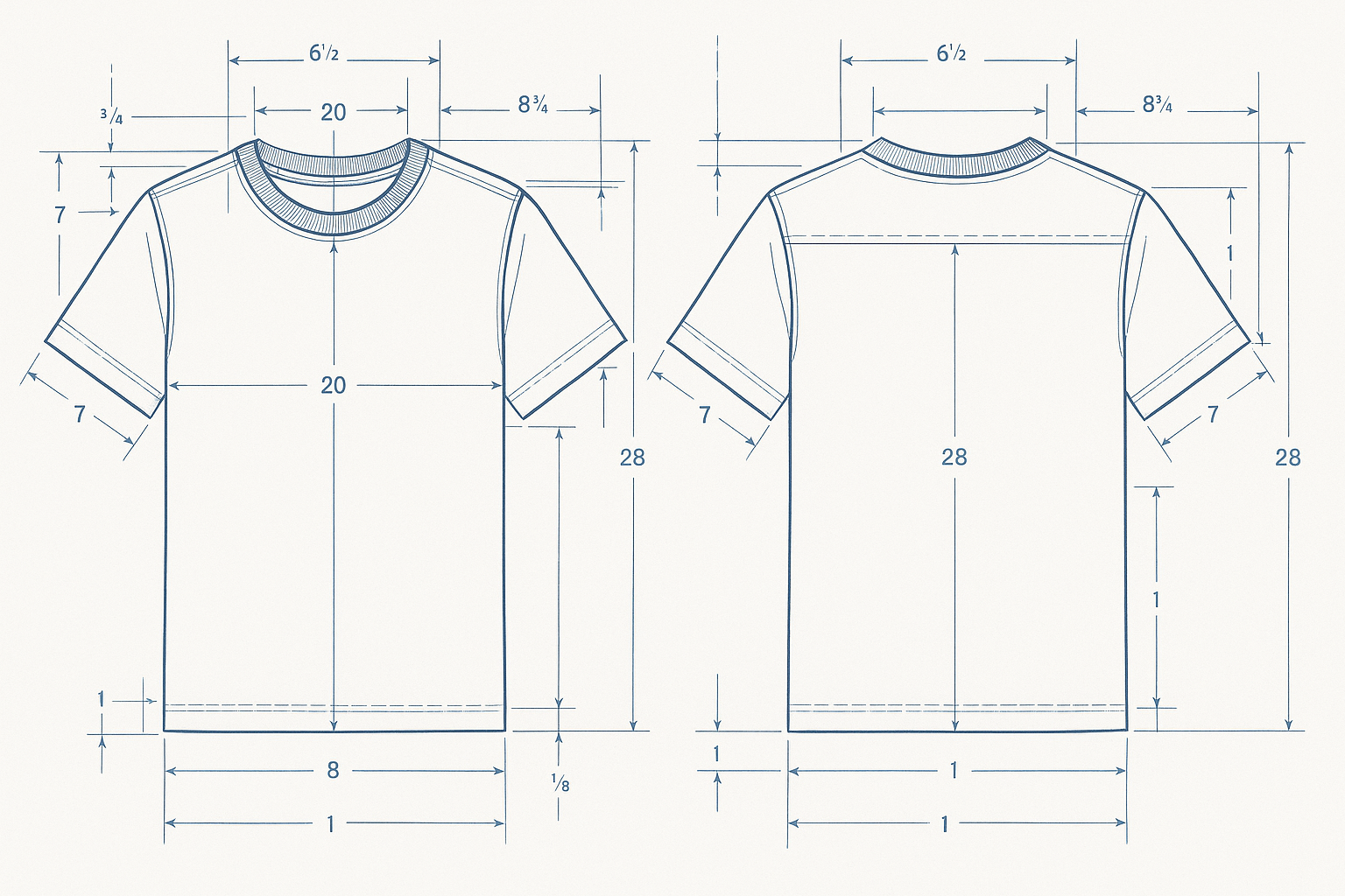 Tshirt blueprints